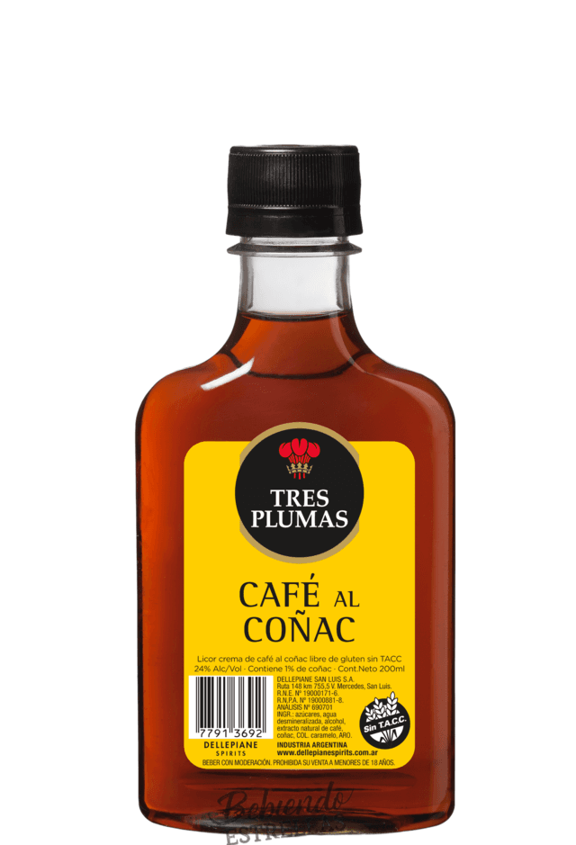 PETACA PLUMAS LICOR CAFE AL COÑAC
