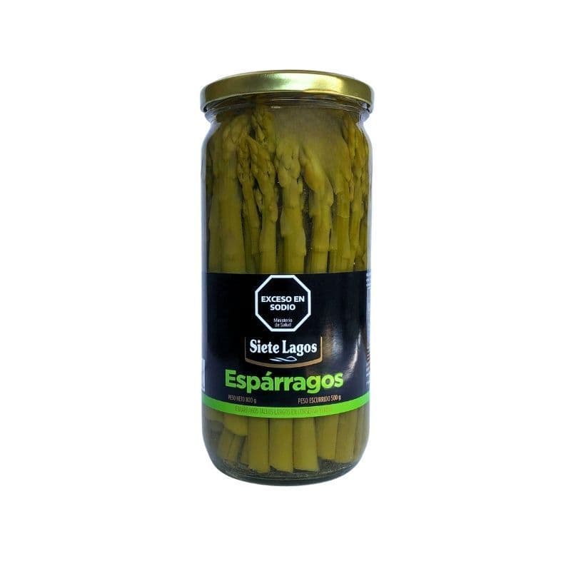 ESPÁRRAGOS VERDES SIETE LAGOS X 800 G FRASCO
